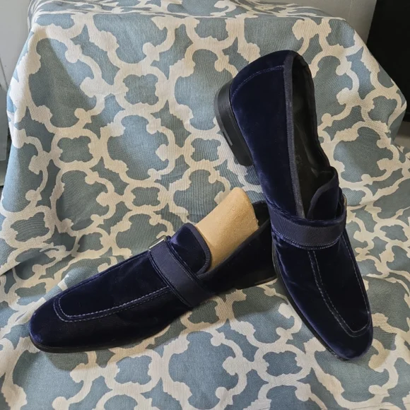 SALVATORE FERRAGAMO DANNY  Sz 8 D Blue Velvet Loafer Men Mocassin Salvatore Ferragamo | Shoes | Salvatore Ferragamo Danny Sz 8  main image 3